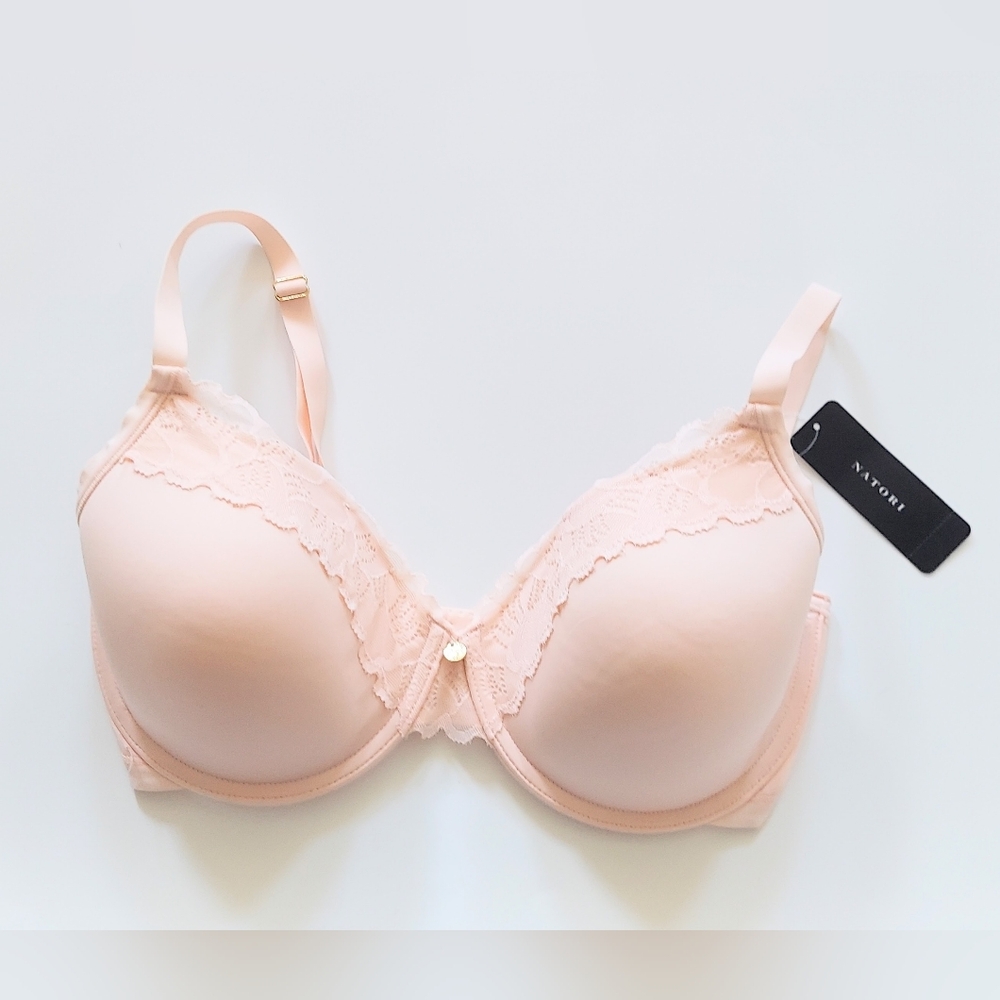 Natori Womens 32DD Refined Contour Underwire Bra Pink NWT